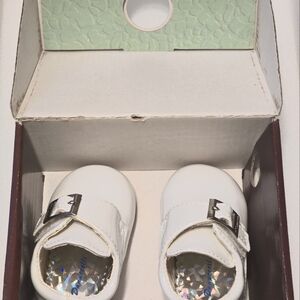 Christening shoes, white, size 2 baby shoes!